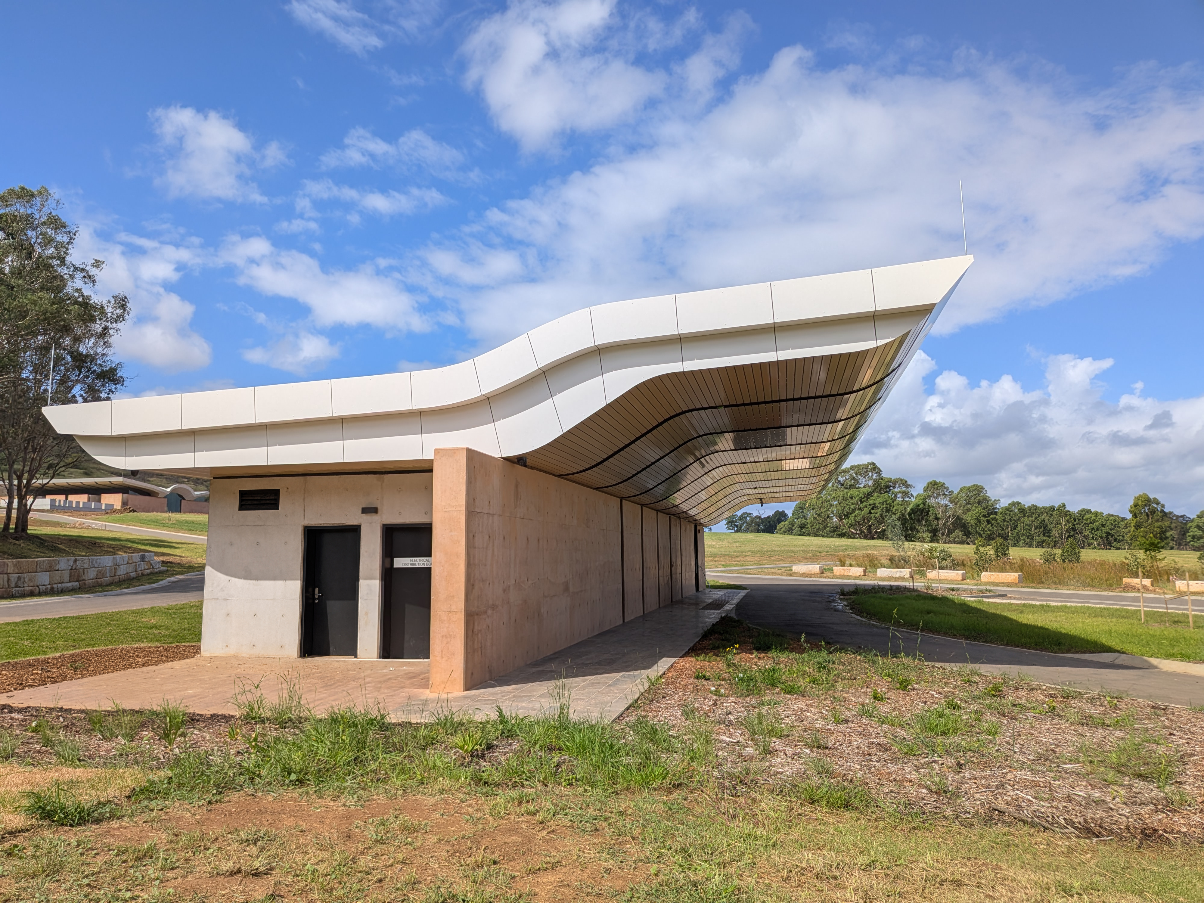 Macarthur Memorial Park canopy and amenities building